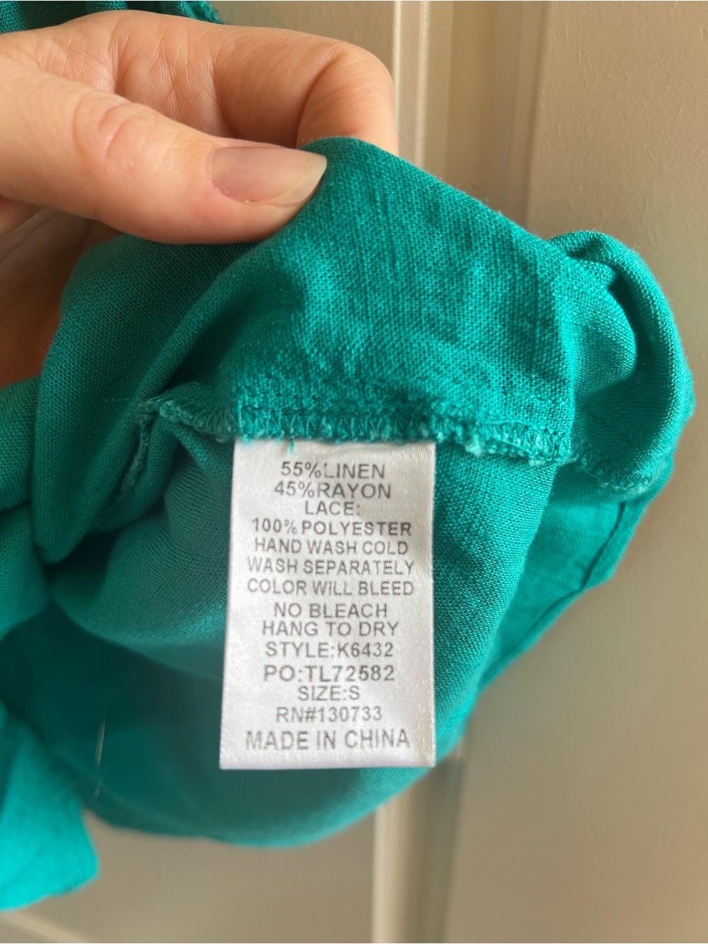 Umgee Teal Crochet-Trim Linen Casual Crisscross Camisole boutique - Picture 8 of 8